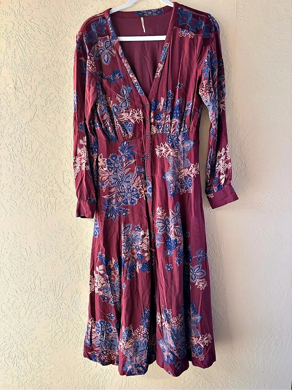 Free People Floral Miranda Midi Dress Like New